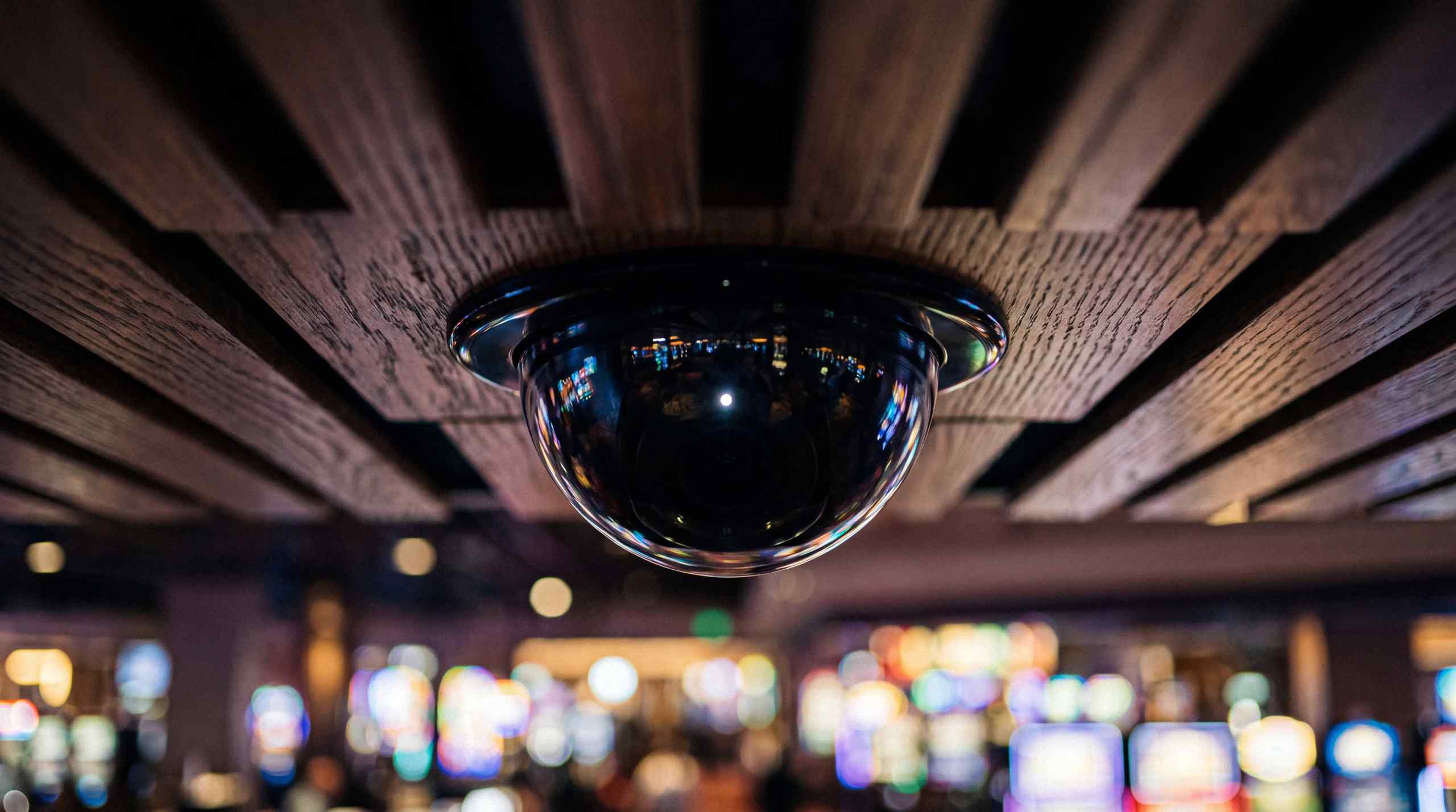 A security cam in a casino.